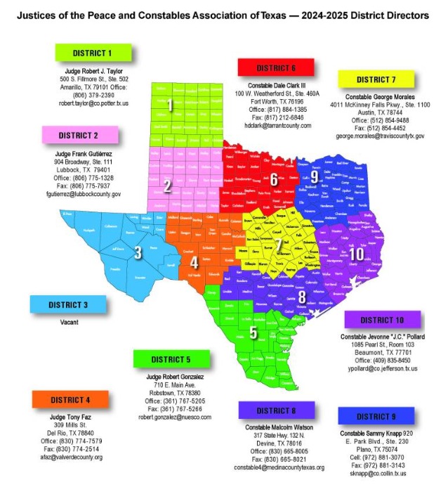 JPCA 2024-2025 District Directors map